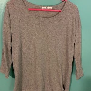 Great grey basic long sleeve t-shirt